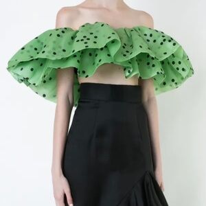 Bombah Off the Shoulder Organza Top - UK8 S/M